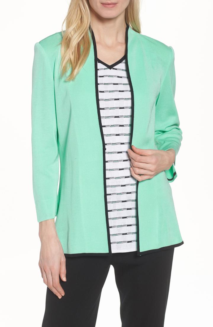 Women's Ming Wang Contrast Trim Cardigan
