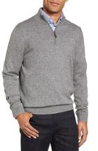 Men's Nordstrom Men's Shop Half Zip Cotton & Cashmere Pullover - Grey
