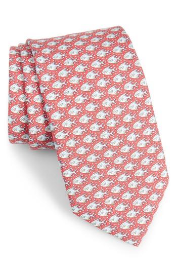 Men's Vineyard Vines Permit & Bubble Silk Tie, Size - Pink