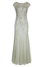 Women's Adrianna Papell Beaded Mermaid Gown - Green
