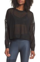 Women's Alo Ambiance Sheer Pullover - Black