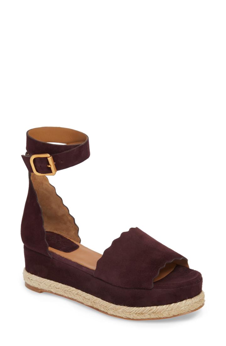 Women's Chloe Lauren Espadrille Wedge Sandal Us / 36eu - Purple