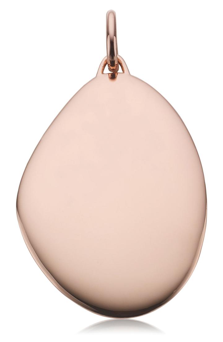 Women's Monica Vinader Engravable Nura Large Teardrop Pendant Charm