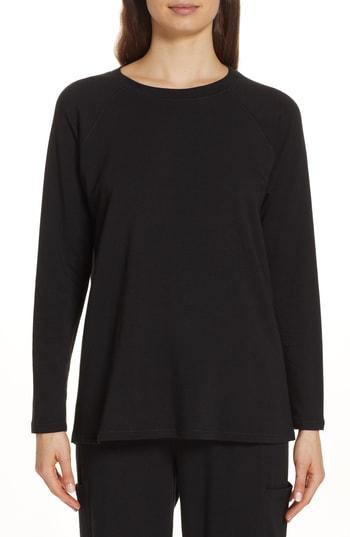 Women's Eileen Fisher Jewel Neck Tunic, Size - Black