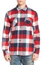 Men's Vans Trim Fit Check Flannel Woven Shirt - Red
