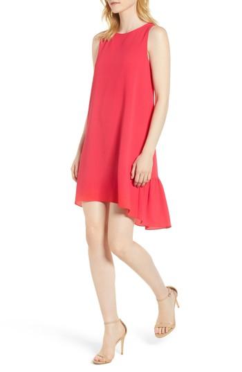 Women's Chelsea28 Zipper Back Ruffle Dress, Size - Pink