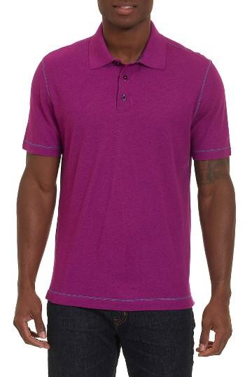 Men's Robert Graham Messenger Pique Polo - Pink