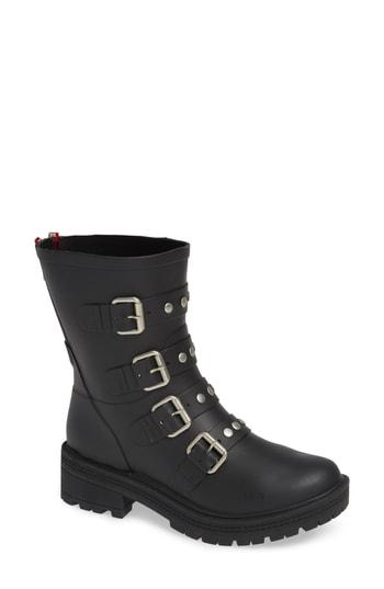 Women's Steve Madden Thunder Rubber Bootie M - Black
