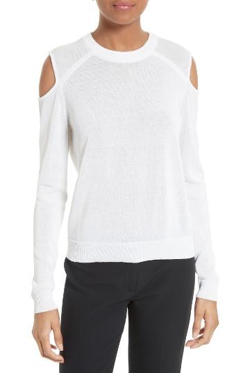 Women's Milly Cold Shoulder Pullover - White