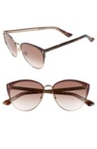 Women's Gucci 58mm Cat Eye Sunglasses - Burgundy