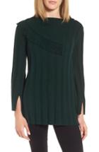 Women's Chaus Fringe Cowl Neck Sweater - Green