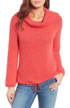 Petite Women's Caslon Convertible Off The Shoulder Pullover, Size P - Red