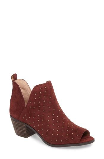 Women's Lucky Brand Barleena Peep Toe Bootie M - Red