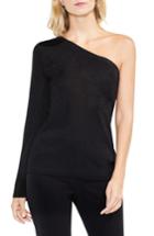 Women's Vince Camuto One-shoulder Bell Sleeve Sweater, Size - Black