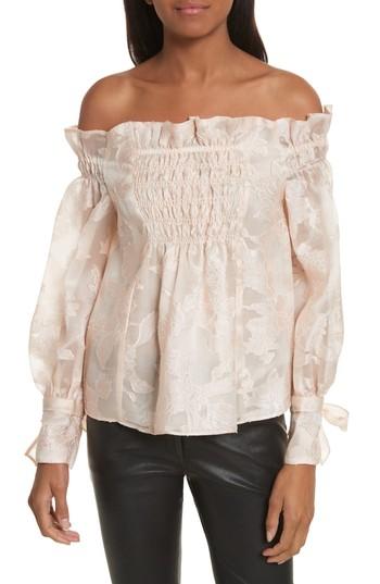 Women's Rebecca Taylor Floral Organza Top - Pink