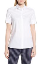 Women's Boss Balasera Stretch Cotton Blouse - White