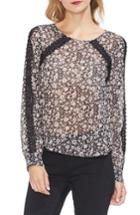 Women's Vince Camuto Poetic Ditsy Blouse, Size - Black