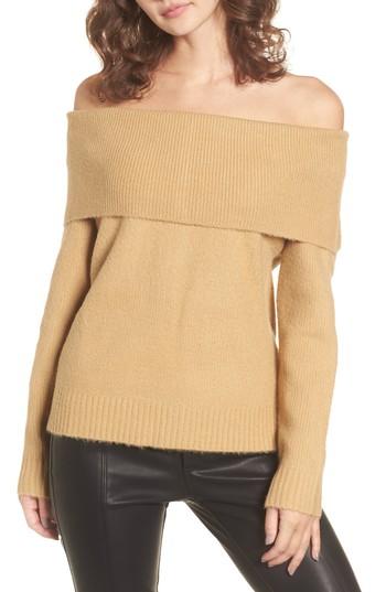 Women's 4si3nna Off The Shoulder Sweater - Brown