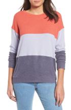 Women's Socialite Colorblock Sweatshirt - Coral