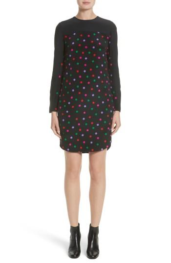 Women's Akris Punto Multicolor Dot Silk Dress - Black