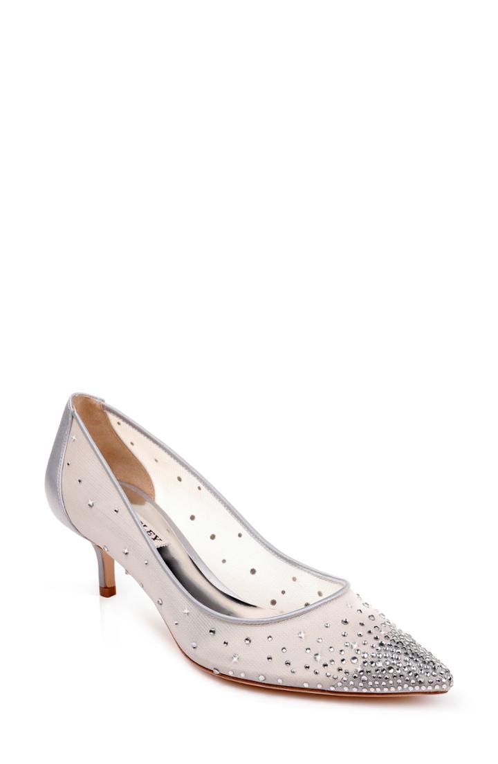 Women's Badgley Mischka Felicity Crystal Embellished Pump M - Metallic