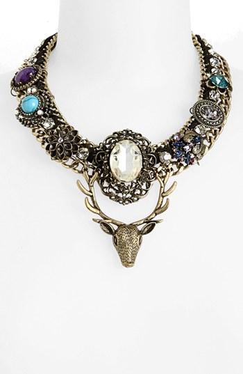 Topshop Mixed Stone Necklace