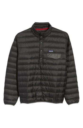 Men's Patagonia Water Repellent 600-fill-power Down Pullover Jacket - Black