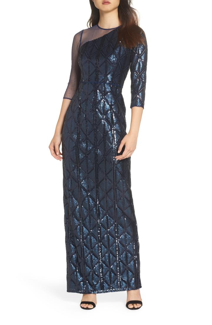 Women's Adrianna Papell Sequin Embellished Gown