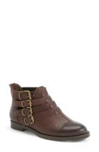 Women's Bella Vita 'ronan' Buckle Leather Bootie M - Brown (online Only)