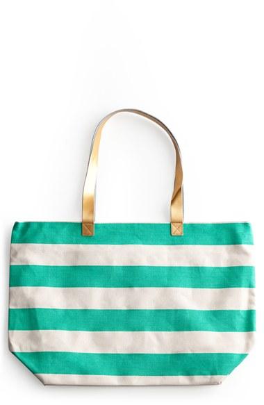 Rosanna Stripe Tote - Blue/green