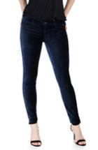 Women's Paige Verdugo Velvet Ankle Skinny Pants - Blue