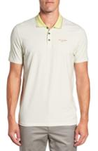 Men's Ted Baker London Farway Tee Print Modern Slim Fit Golf Polo (l) - Yellow