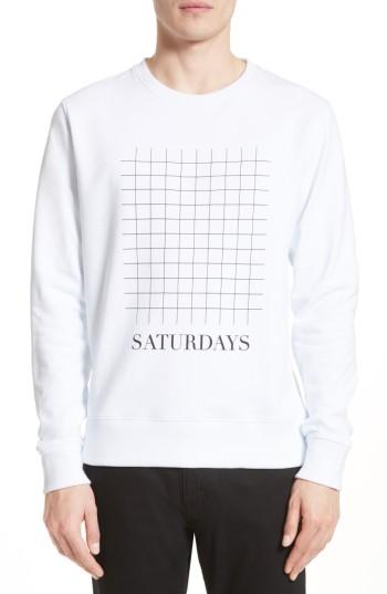 Men's Saturdays Nyc Bowery Grid Logo Sweatshirt