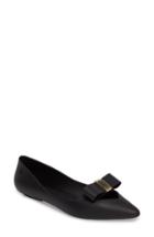 Women's Melissa Maisie Ii Bow Pointy Toe Flat M - Black