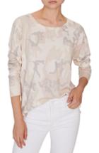 Women's Sanctuary Pale Camo Cotton Blend Sweater - Pink
