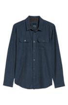 Men's Prana Lybek Regular Fit Herringbone Flannel Shirt, Size - Blue