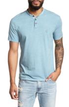 Men's John Varvatos Star Usa Sublime Short Sleeve Henley, Size - Blue