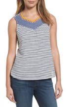 Women's Thml Denim Yoke Stripe Top - White