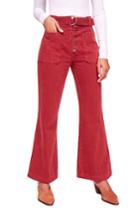 Women's Free People Corin Mod Slim Flare Pants - Red