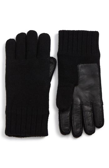 Men's Ugg Smart Wool Blend Gloves - Black