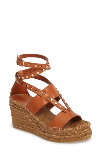 Women's Jimmy Choo Danica Studded Wedge Espadrille .5us / 34.5eu - Beige
