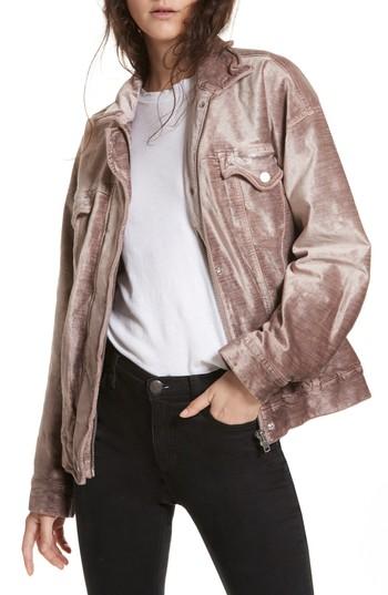 Women's Free People Velvet Trucker Jacket