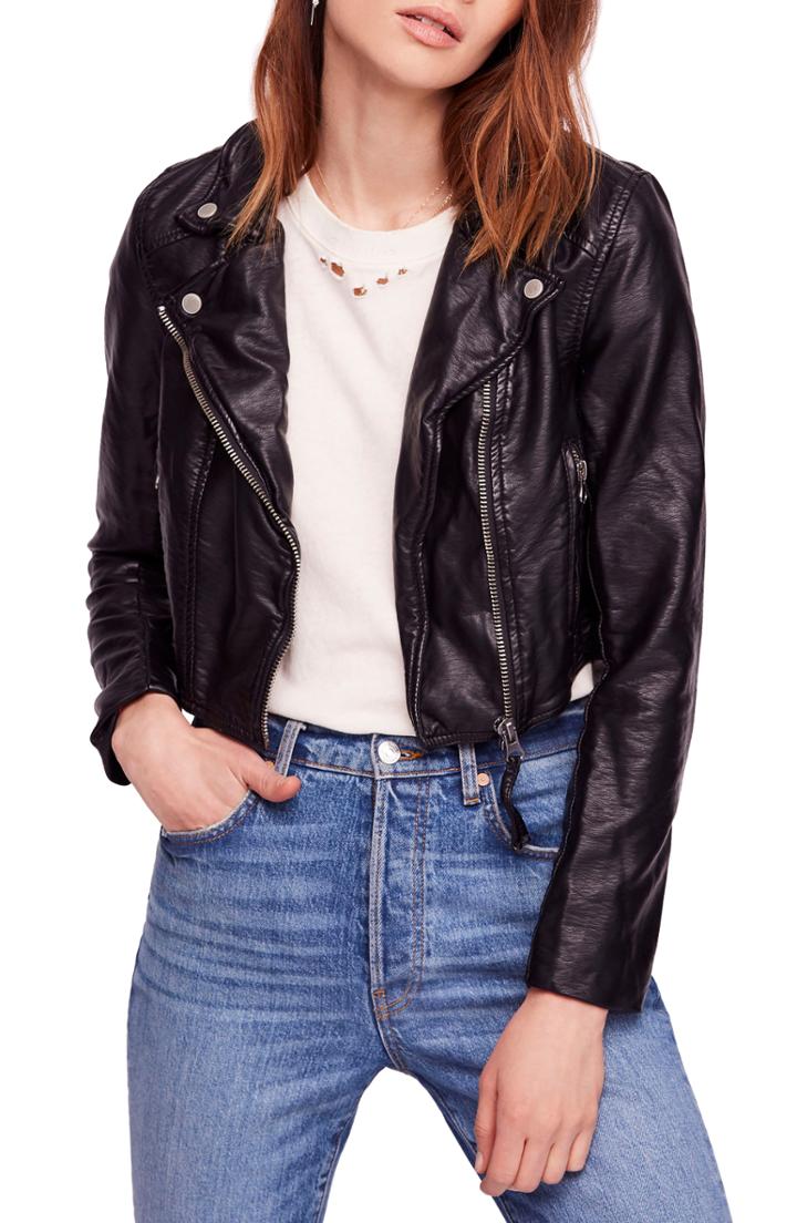 Women's Free People Heartache Moto Jacket
