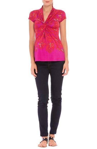 Women's Olian 'scarlet' Cinched Maternity Top