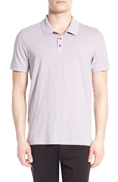 Men's Vince Slub Cotton Polo - Purple