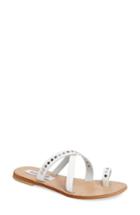 Women's Steve Madden Becky Studded Toe-loop Sandal M - White