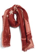 Women's Madewell Starry Night Scene Jacquard Scarf, Size - Red