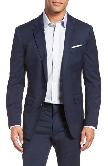 Men's Bonobos Jetsetter Trim Fit Stretch Wool Blazer S - Blue
