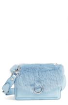 Rebecca Minkoff Faux Fur & Leather Crossbody Bag - Blue