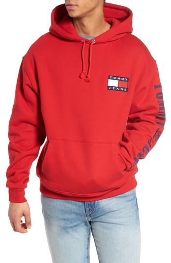 Men's Tommy Hilfiger Flag Hoodie - Red